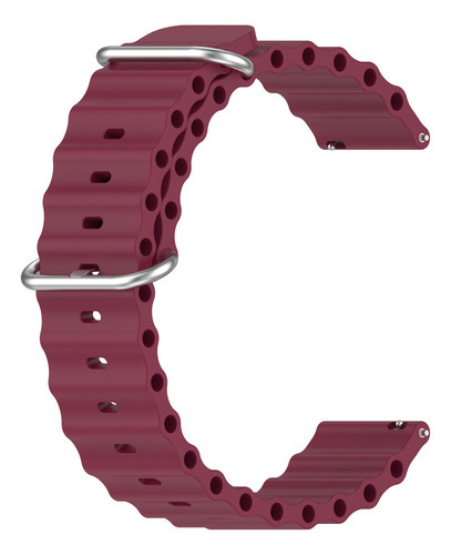 Pulseira Oceano Silicone Compatível Huawei Gt Pro 3 46mm Cor Vinho