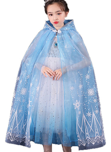 Frozen Elsa Niñas Vestido De Princesa, Capa, Traje De Fiesta