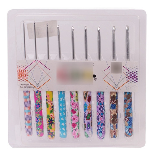 Set De Agujas Cbx Crochet Mango Siliconado 9 Unidades