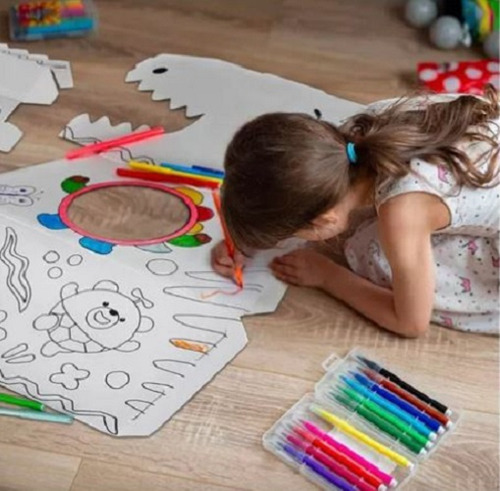 Cartón 3d Para Pintar De Dibujos