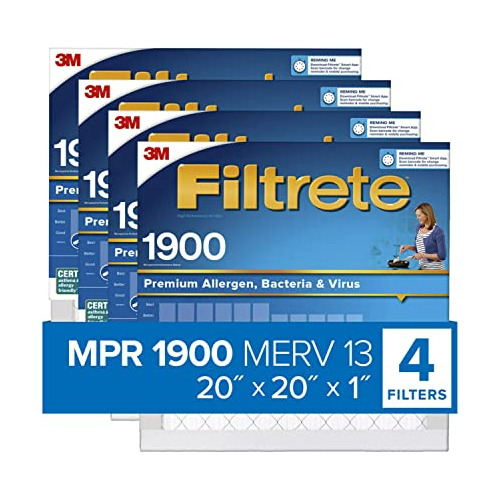 Filtro De Aire De 20x20x1 Pulgadas, Mpr 1900, Merv 13, ...