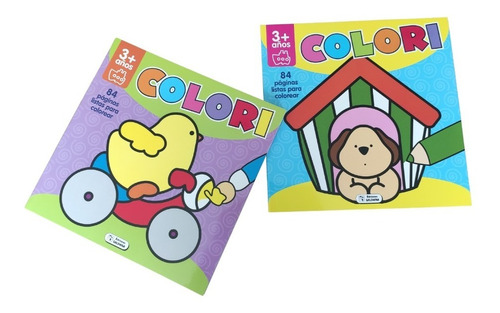 Set De 2 Libros Para Colorear Para Niños / Saldaña