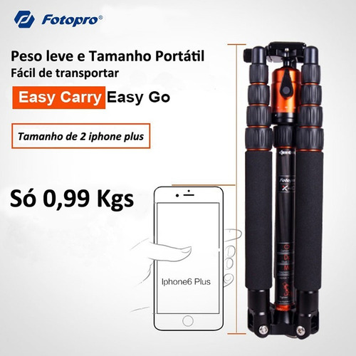Tripé Carbono Leve Novo Até 8kg Monopé Ballhead Viagem Dslr
