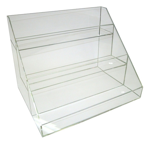Expositor De  Acrílico Com 3 Prateleiras Display Balcão