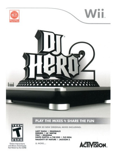 Videojuego Dj Hero 2 Wii Original Físico En Excelente Estado (Usado)