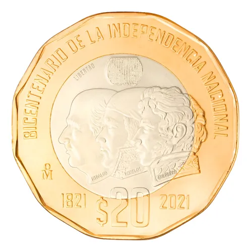 comprar Moneda 20 Pesos Bicentenario Independencia Nacional 2021