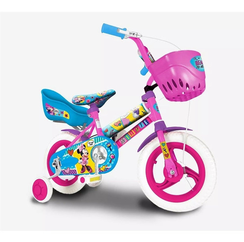 Unibike Bicicleta Infantil Rodado  12 Minnie Con Rueditas 