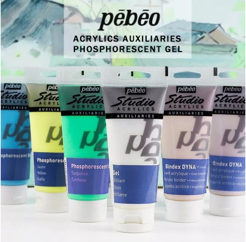 9 Tubos De Pintura Brillante Pebeo 100ml