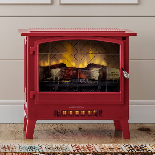 Calentador Eléctrico Chimenea Infrarrojo Rojo Profundo Con C