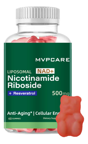 Nad+ | Nr Nicotinamida Ribosa -resveratrol Con Semilla De Uva | - 60 Osito De Gominola
