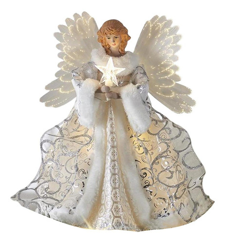 Figura De Árbol De Navidad Led Angel, 25 X 20 Cm Z