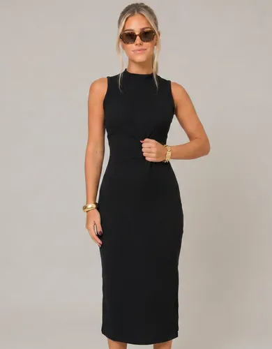 Vestido Midi Canelado Casual Básico Modelador Regata Casual