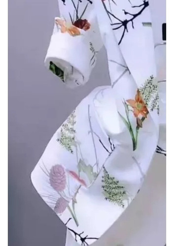 C Traje Sastre Dama De Chamarra Floral De Protección Solar