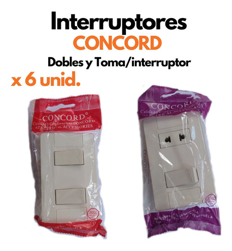 Interruptores Dobles / Toma E Interruptor Concord