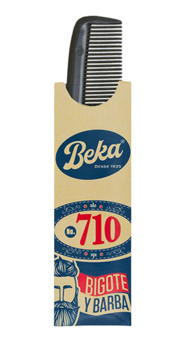 Docena De Peines Beka 710 Para Barba Y Bigote De Bolsillo Color Negro