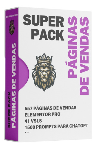 550 Páginas De Venda Premium + Elementor Pro + 100 Vsls