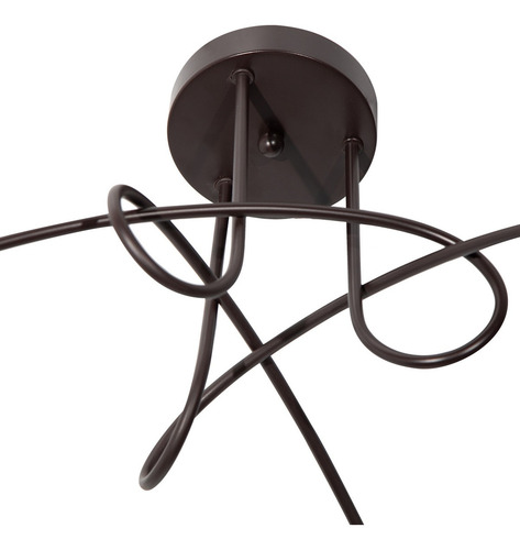 Lámpara De Techo Araña Chocolate Vintage E27 40w 3 Luces Lumimexico 21917-9