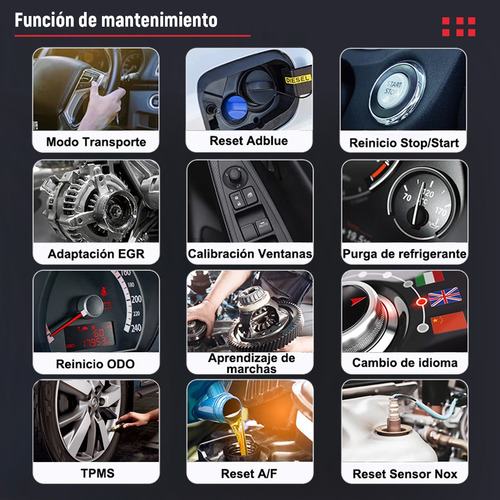 Escáner Automotriz Obd2 Ancel Ds600 Bidireccional Ecu Tpms