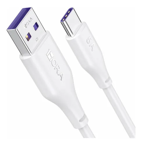 comprar 1hora 1m 5a Tipo C Cable De Datos Usb De Carga Rápida Blanco