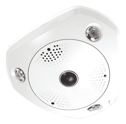 Camara Fisheye Ip 12 Megapixel  180° - 360° Microsd Interior Color Blanco