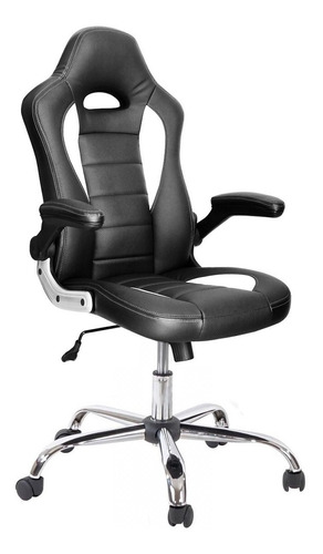 Sillon Gamer Playstation Ejecutivo Gerencial Silla Para Pc Color Negro y Blanco Material del tapizado Cuero sintético