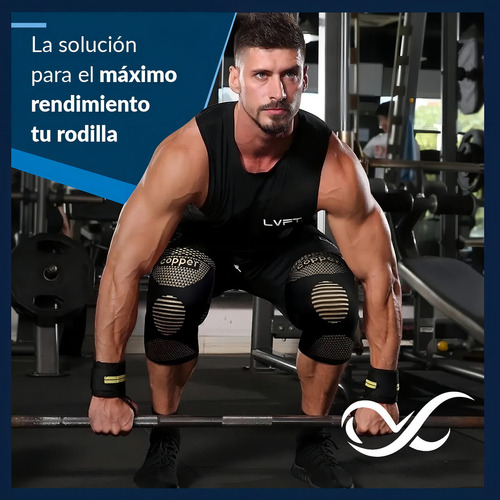 2 X Rodillera Deportiva Ortopédica Soporte Cobre Artritis Oh Talla M