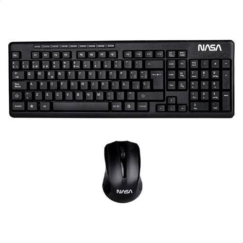 Kit Teclado Y Mouse Inalámbrico Nasa Ns_km03 Negro