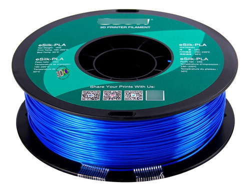 Filamento 3d Esun Esilk-pla 1,75mm 1kg Cor Blue