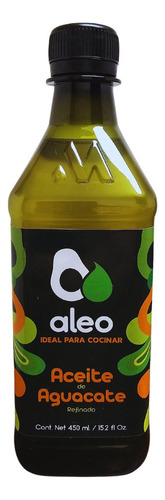 Aceite De Aguacate Refinado 450 Ml Aleo, Ideal Para Cocinar