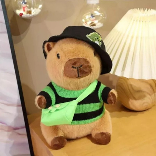 For Peluche Capibara Con 9 Piezas De Ropa Y