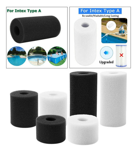 Bomba De Filtros De Piscina Lavable Para Intex Type H Black