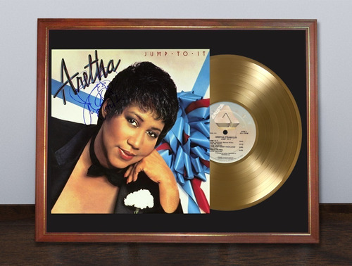 Aretha Franklin  Jump To It  Tapa Lp Firmada Y Disco Oro