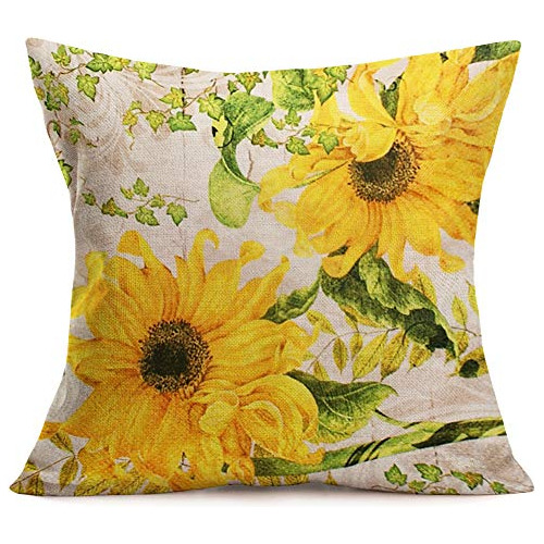 Fukeen Girasol Fundas Decorativas Para Almohadas De Vacacion