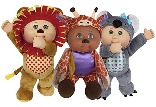 Cábage Patch Dolls Zoo Friends 3-pack - 9 Inch Cpk Muñecas P