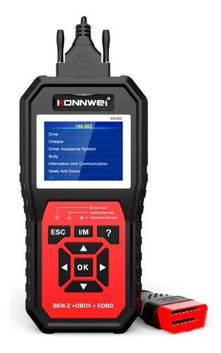 Konnwei Kw460 Obd Ii+eobd Scanner For Mercedes-benz