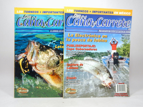 Con Caña Y Carrete Dos Revistas Sobre Pesca Peces Bh1