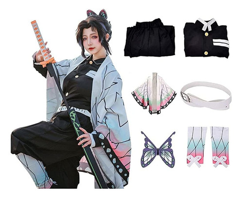 Demon Slayer Cosplay Kochou Shinobu Traje Fiesta Para Adulto