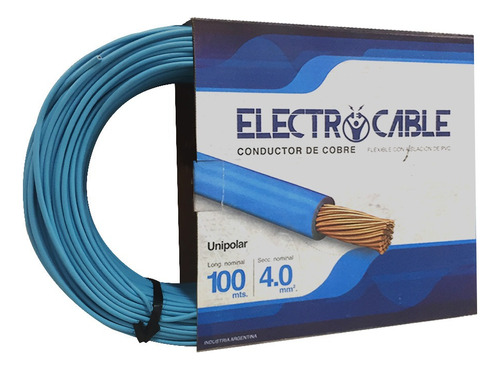 Cable Unipolar Electrocable 4mm X 100m Varios Colores