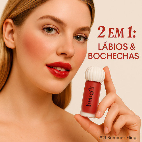 Lip Tint E Blush 2 Em 1 .-21- Summer Fling Mau 6ml - Benefit