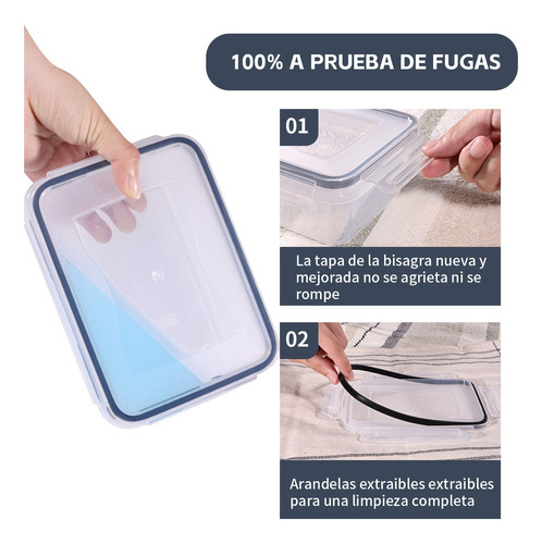 Set 12 Recipientes Para Comida Aptos Para Microondas