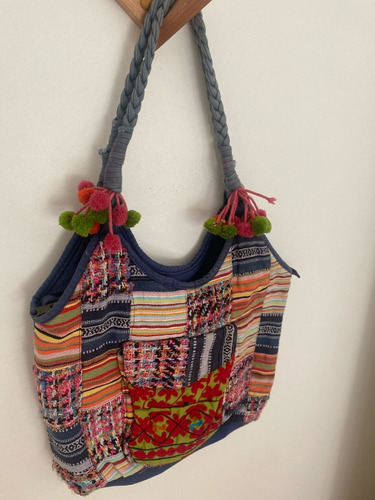 Bolso Tejido En Lana Estilo Hippie Chic Boho 