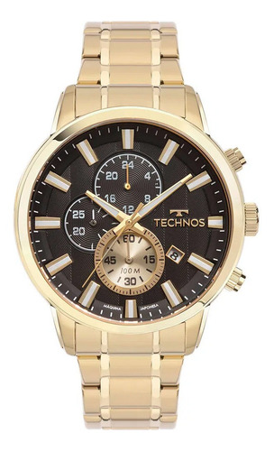 Relógio Technos Dourado Masculino Grandtech Js15emv/1d