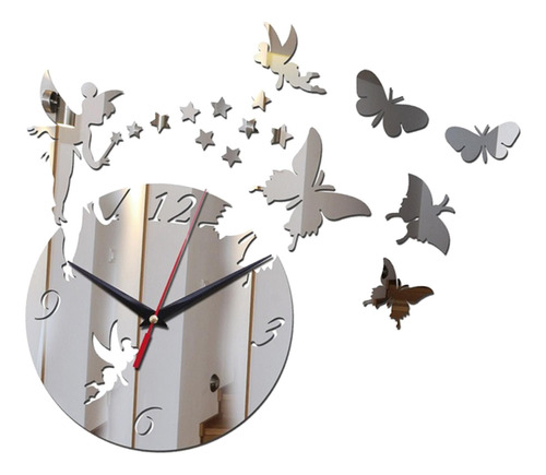 Reloj De Pared 3d Mariposa Relojes Argenta2 Argenta2 E