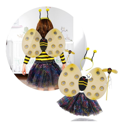 Disfraz Abeja Alas Tutú Diadema Halloween Od577ab