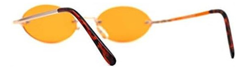 Sa106 Hippie Pimp Color Lens Oval Rimless Retro Funky Gafas