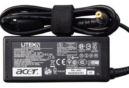 Cargador Original Acer Liteon 65w 19v 3.42a