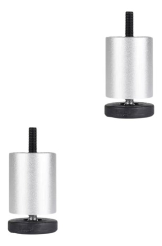 2 Piezas Muebles Ajustables Patas Sofá Pies 10 Cm Plata