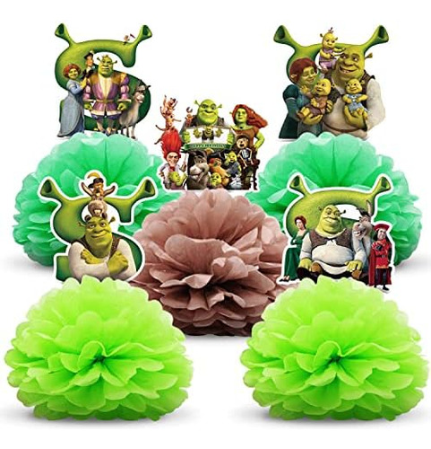 Decoraciones De Fiesta 5 Para Centros De Mesa De Shrek, Deco