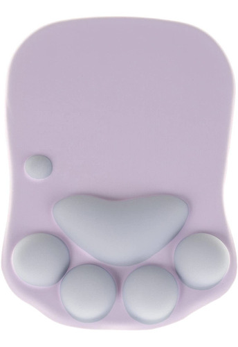 Mouse Pad Con Reposamunecas - Violeta Con Patas De Gato