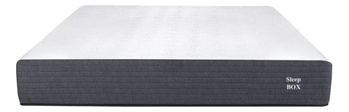 Colchón Súper king de espuma SleepBox Firm blanco y gris - 200cm x 200cm x 22cm